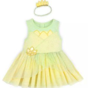 New Disney Store Princess & the Frog Tiana Baby Costume Bodysuit - 3-6-9 months